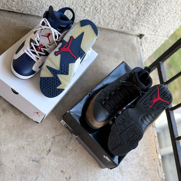 Jordan Sneakers - Navy Black and Red